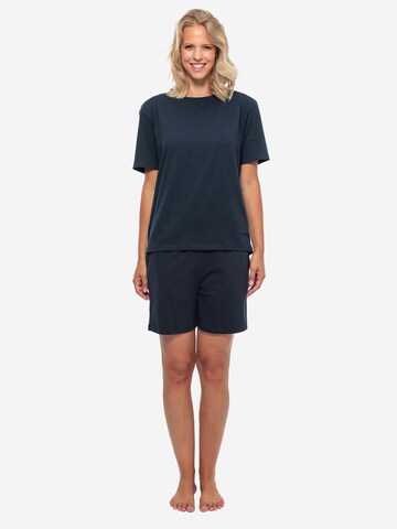 SCHIESSER Pyjama 'Organic Cotton' in Blauw: voorkant