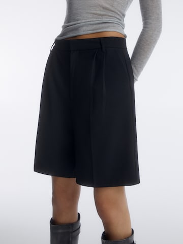 Pull&Bear Wide Leg Shorts in Schwarz