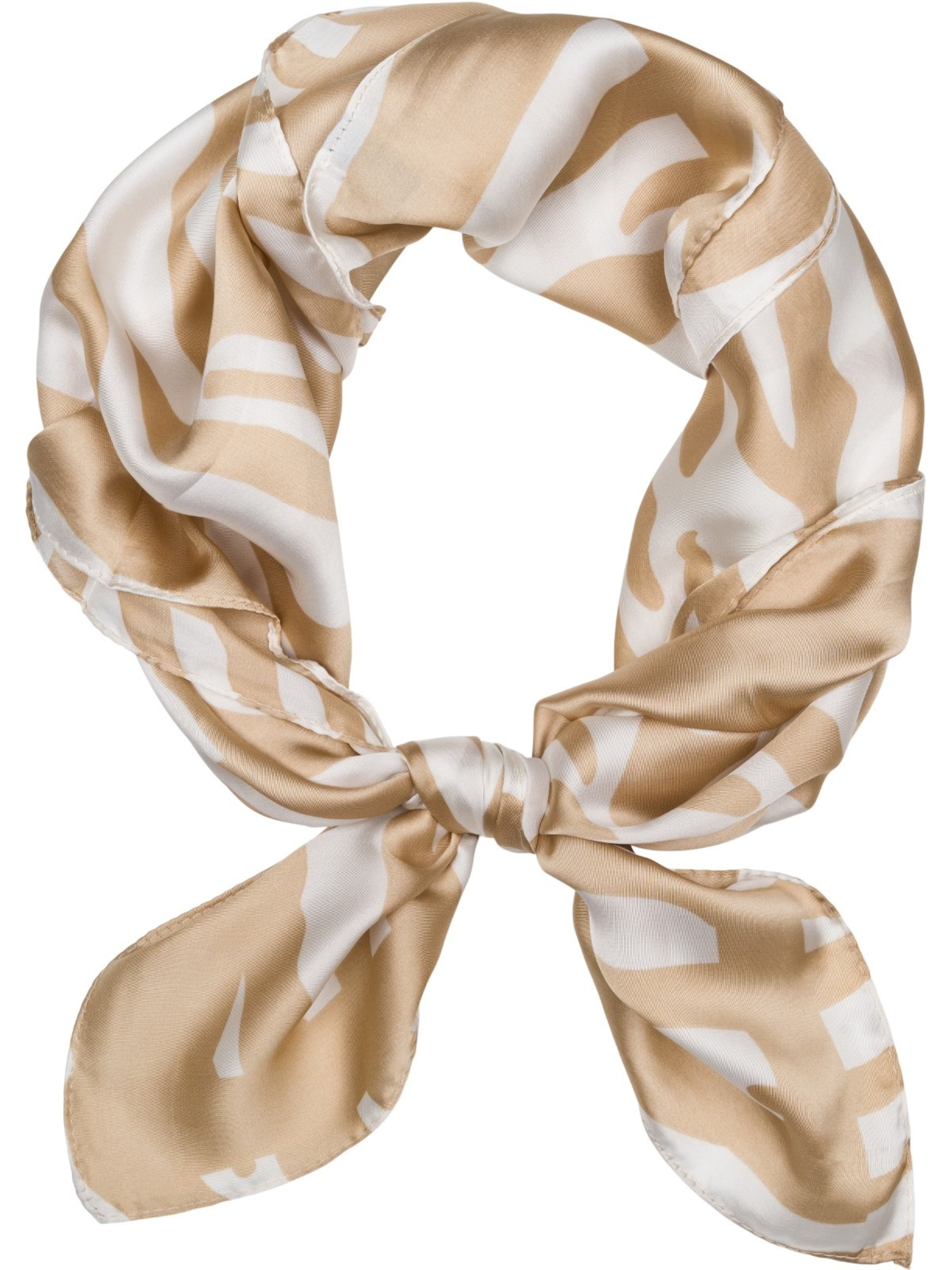 styleBREAKER Tuch 'Halstuch Zebra Muster Satin Optik'‌‌‌‌‌ in Braun: Vorderseite