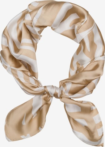 styleBREAKER Tuch 'Halstuch Zebra Muster Satin Optik' in Braun: Vorderseite