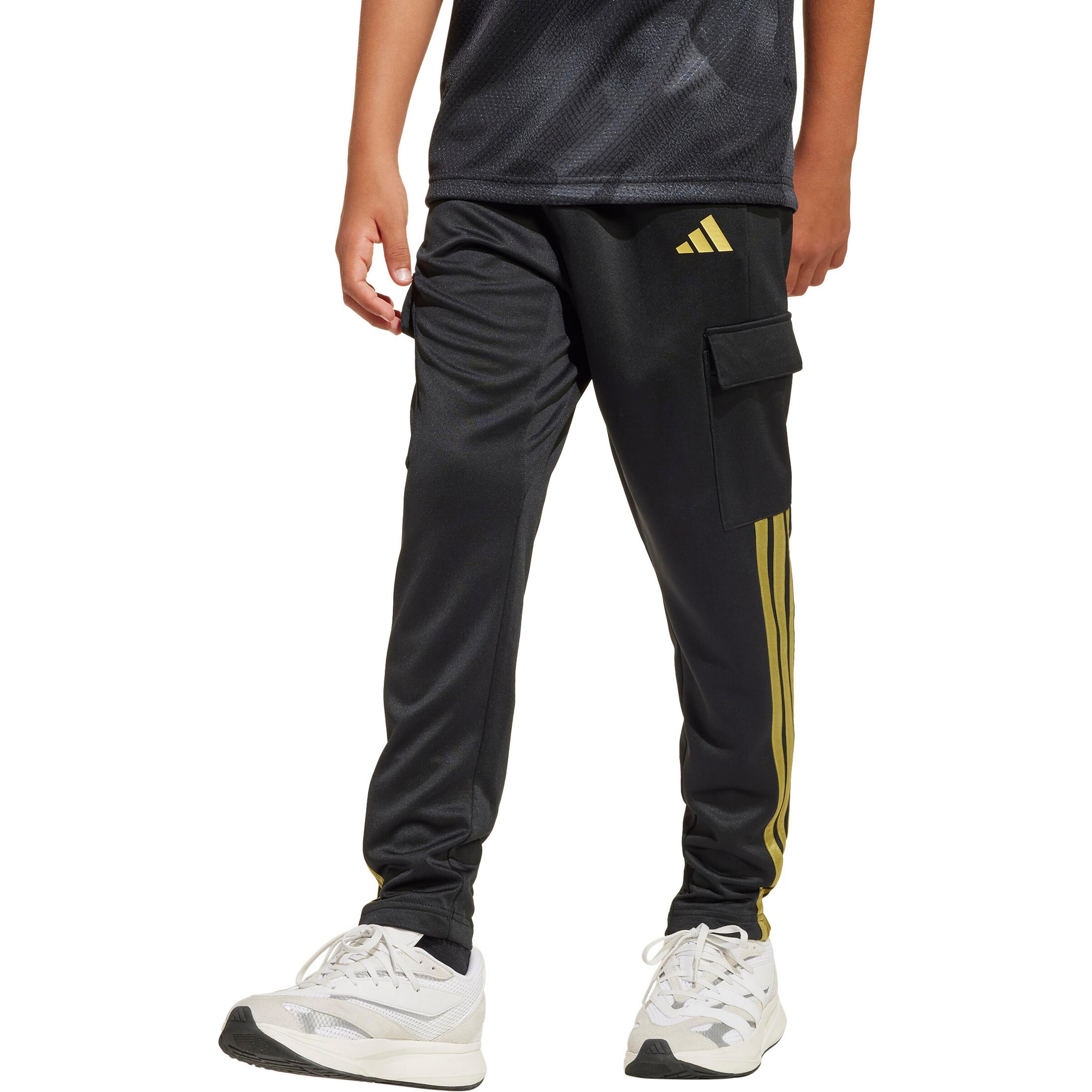 ADIDAS PERFORMANCE Regular Workout Pants in Black: front