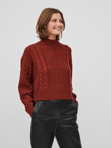 VILA Sweter 'Apoline' w kolorze czerwony: przód