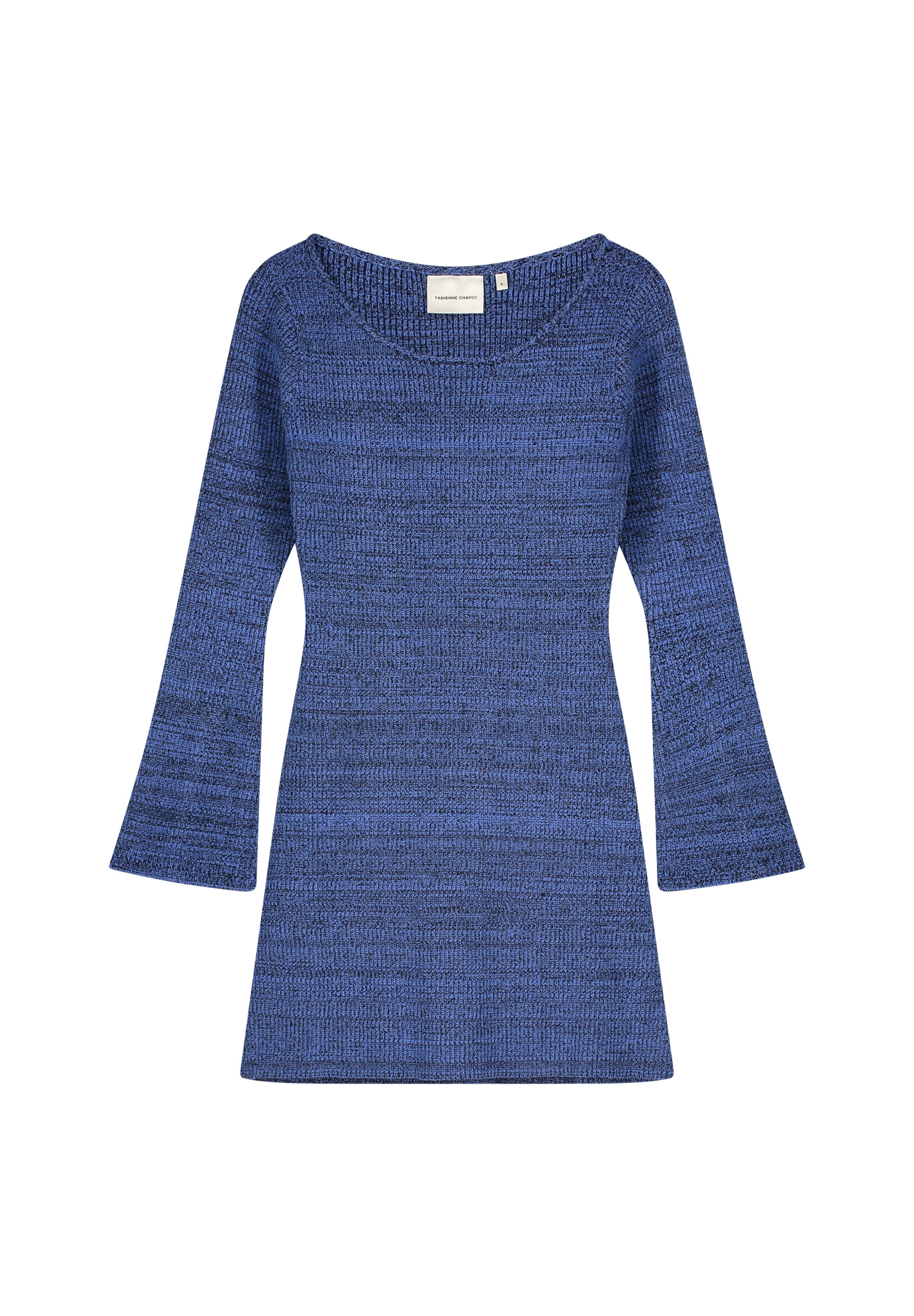 Fabienne Chapot Gebreide jurk in Blauw: voorkant