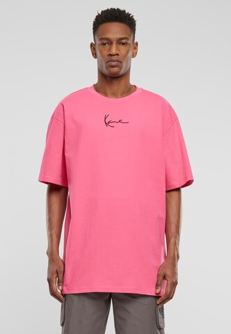 T-Shirt Karl Kani en rose : devant