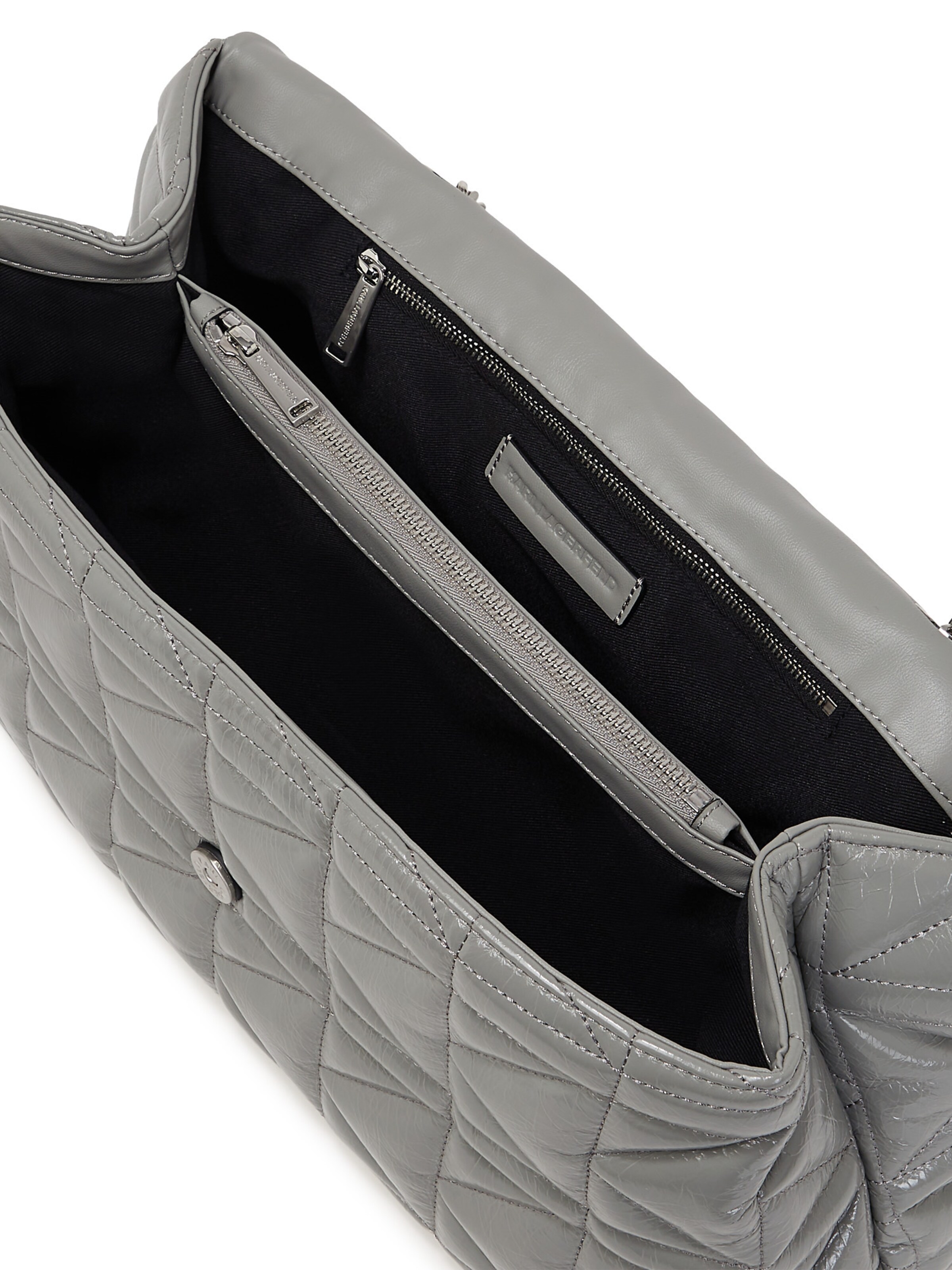 Karl Lagerfeld Чанта за през рамо 'Kuilt' в сиво