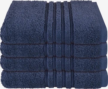 SCHIESSER Handdoek 'Milano' in Blauw: voorkant