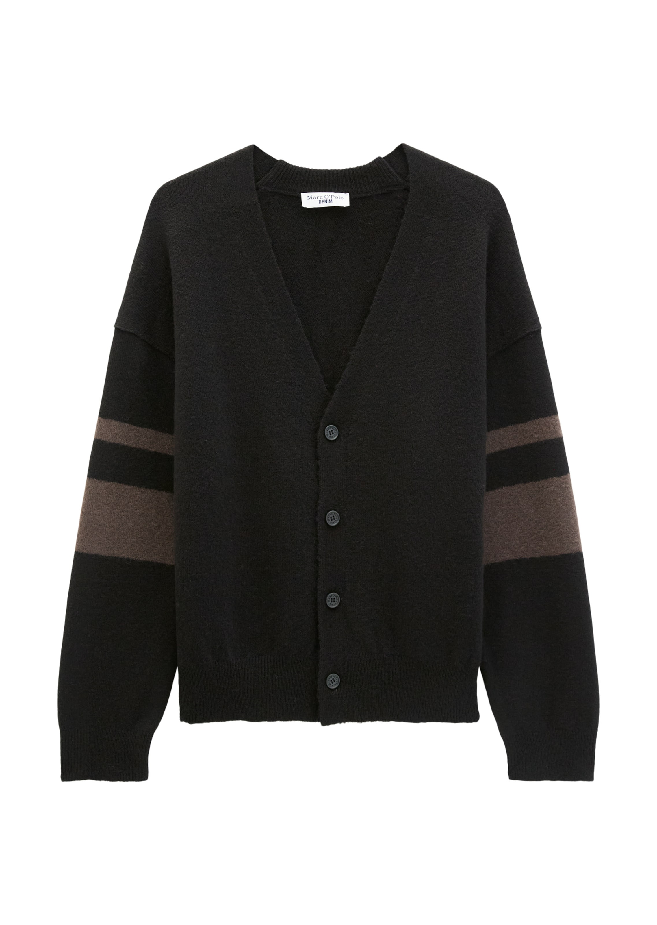 Marc O'Polo DENIM Strickjacke in Schwarz: Vorderseite