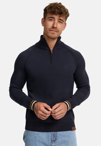INDICODE JEANS Sweater ' INSwift ' in Blue: front