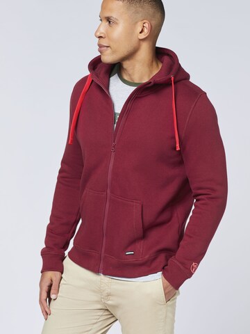 CHIEMSEE Zip-Up Hoodie in Red