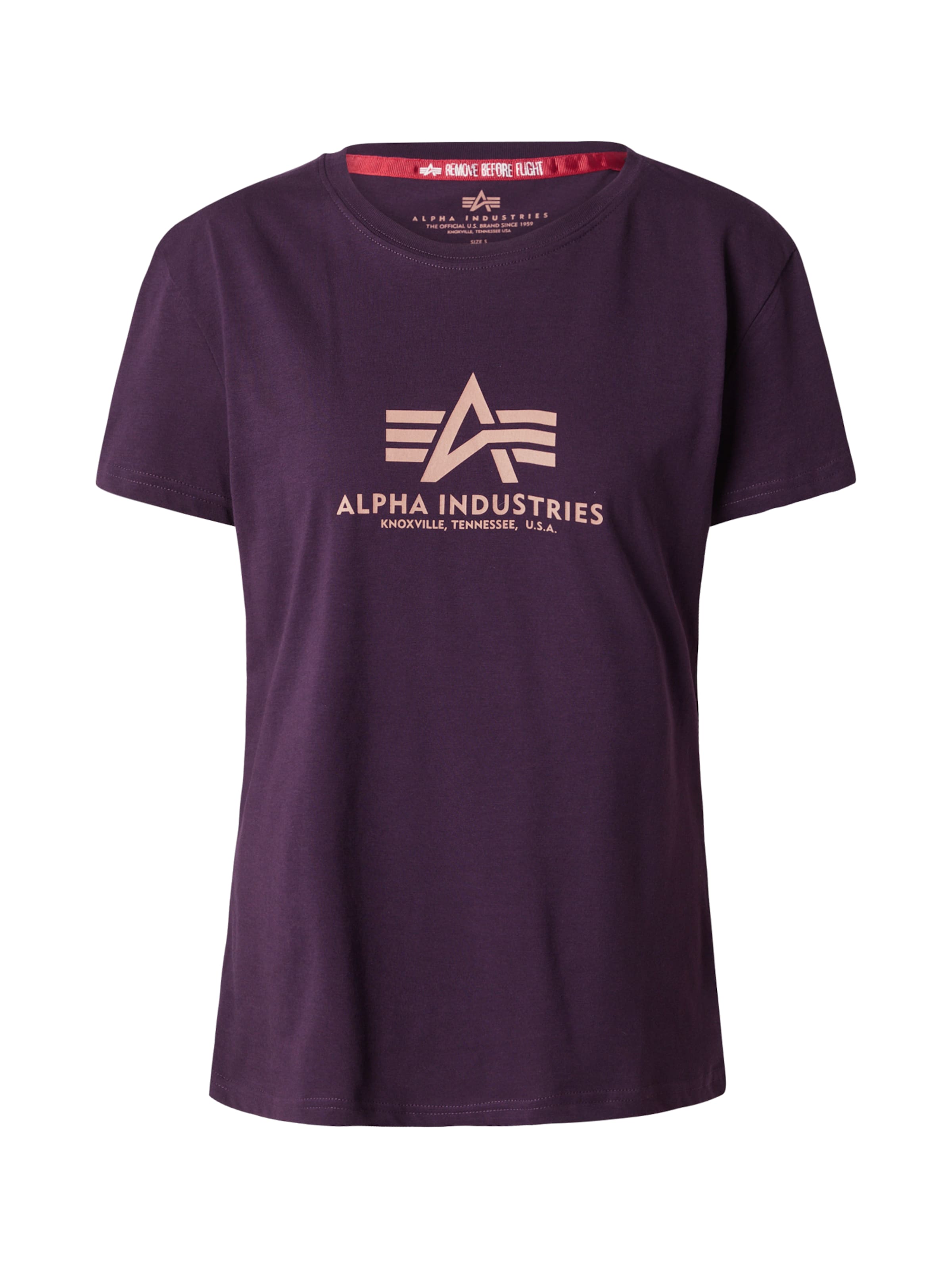 ALPHA INDUSTRIES T-Shirt in Lila: Vorderseite