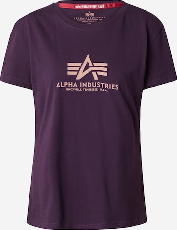 purpurinė ALPHA INDUSTRIES Marškinėliai: priekis