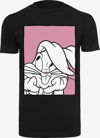 F4NT4STIC Shirt 'Looney Tunes Bugs Bunny Adore' in Zwart: voorkant