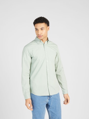 JACK & JONES Regular fit Button Up Shirt in Green: front