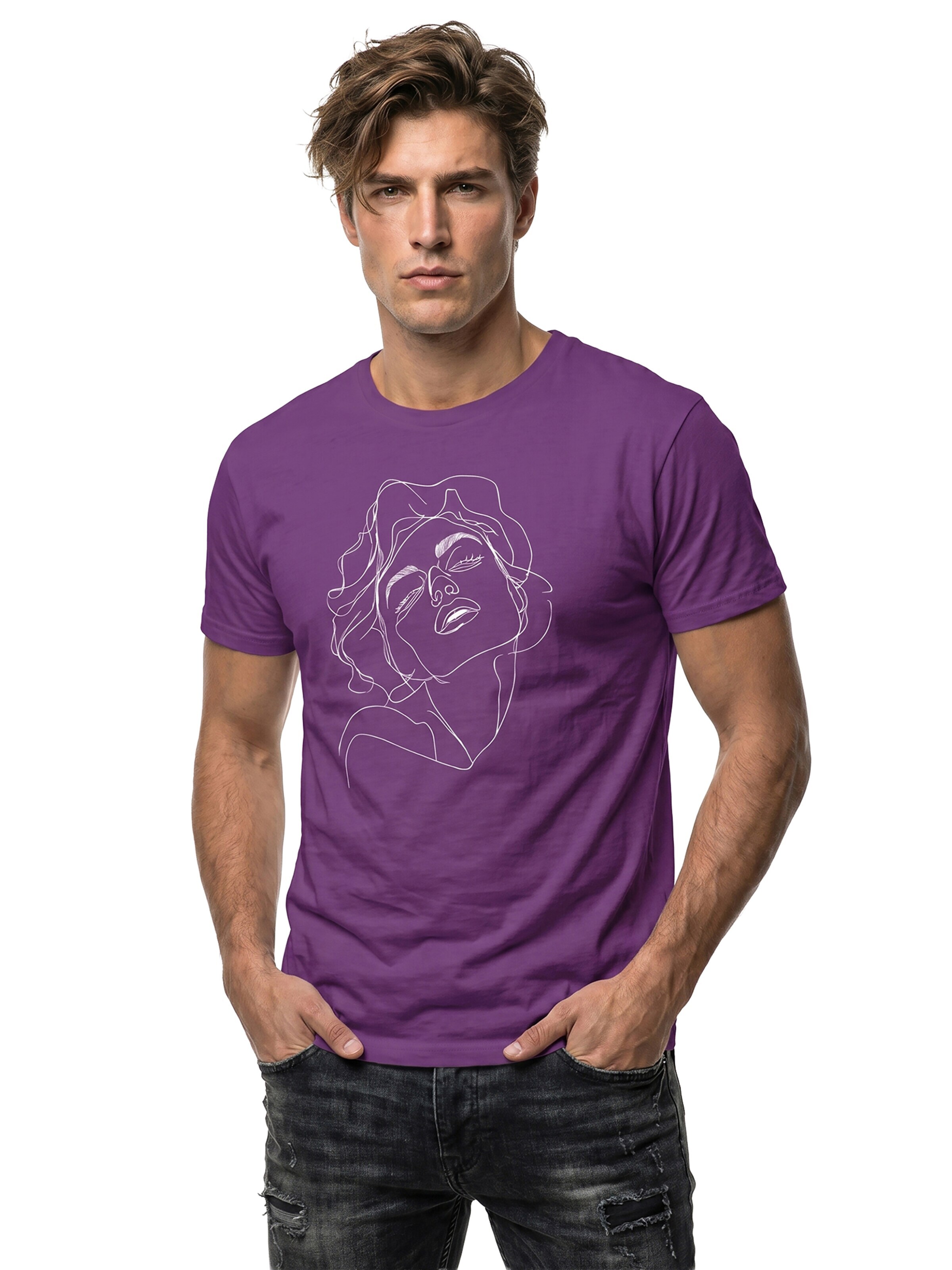 MAKAYA Shirt 'Norma' in Purple