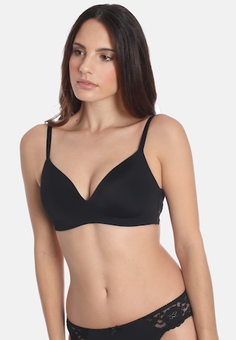 sassa T-shirt Bra 'Classic' in Black: front