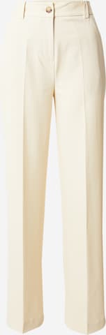 Wide Leg Pantalon à plis 'Anker' modström en beige : devant