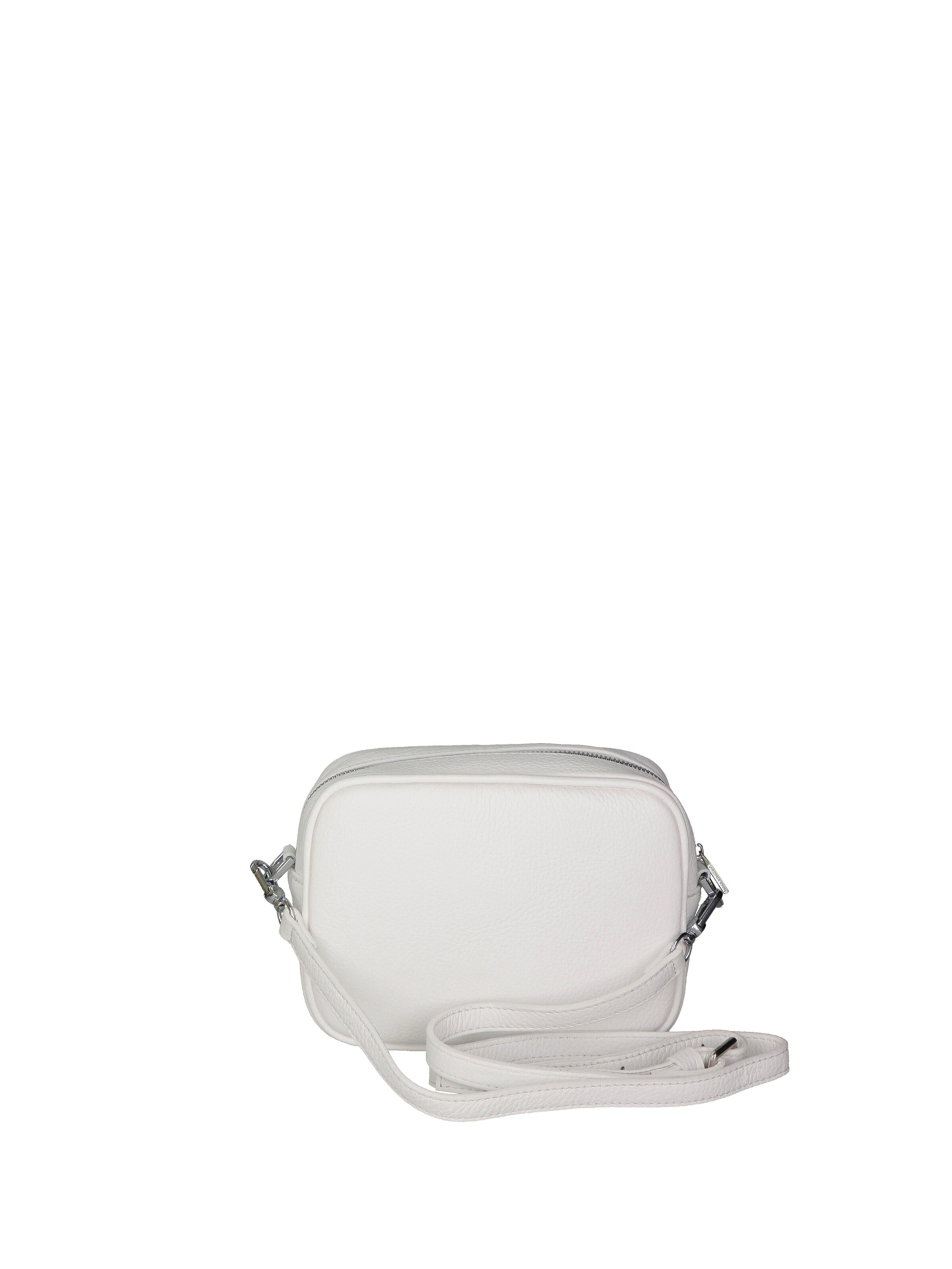 Borsa a tracolla 'Borsa a Tracolla Donna Pelle Virginia Rhinè Zip' di Virginia Rhinè in bianco