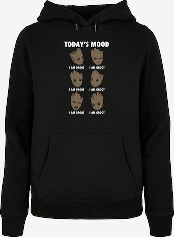 ABSOLUTE CULT Sweatshirt 'Guardians Of The Galaxy Vol 2 - Groot Todays Mood' in Zwart: voorkant