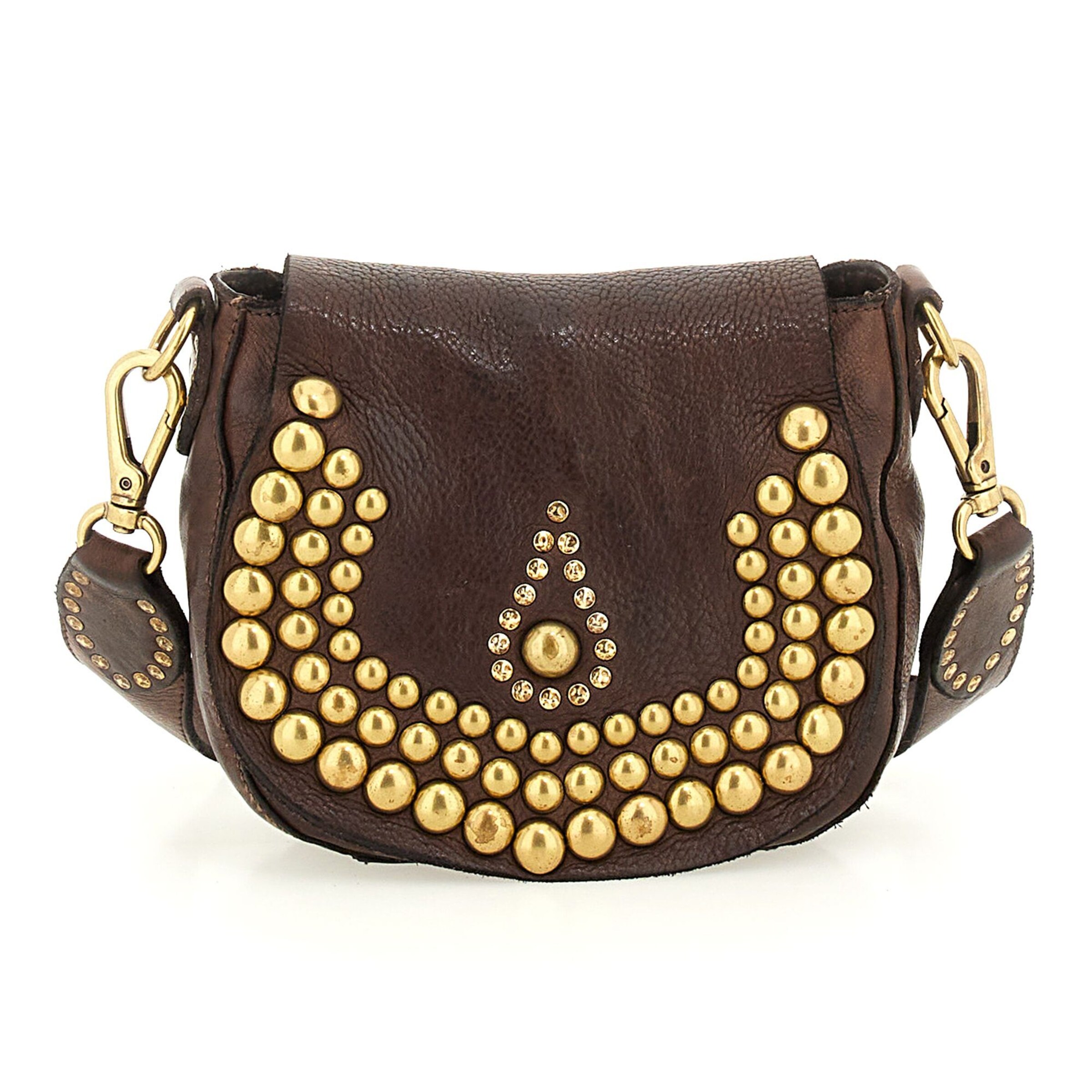 Campomaggi Schoudertas in Bruin: voorkant