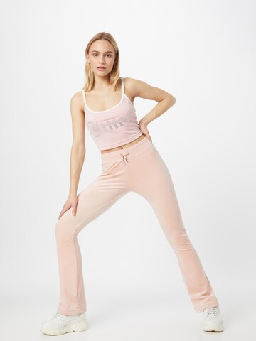 Juicy Couture Black Label Flared Broek 'LAYLA' in Roze