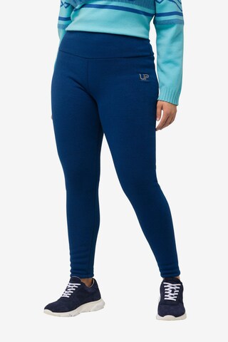 Ulla Popken Skinny Leggings - kék: elől