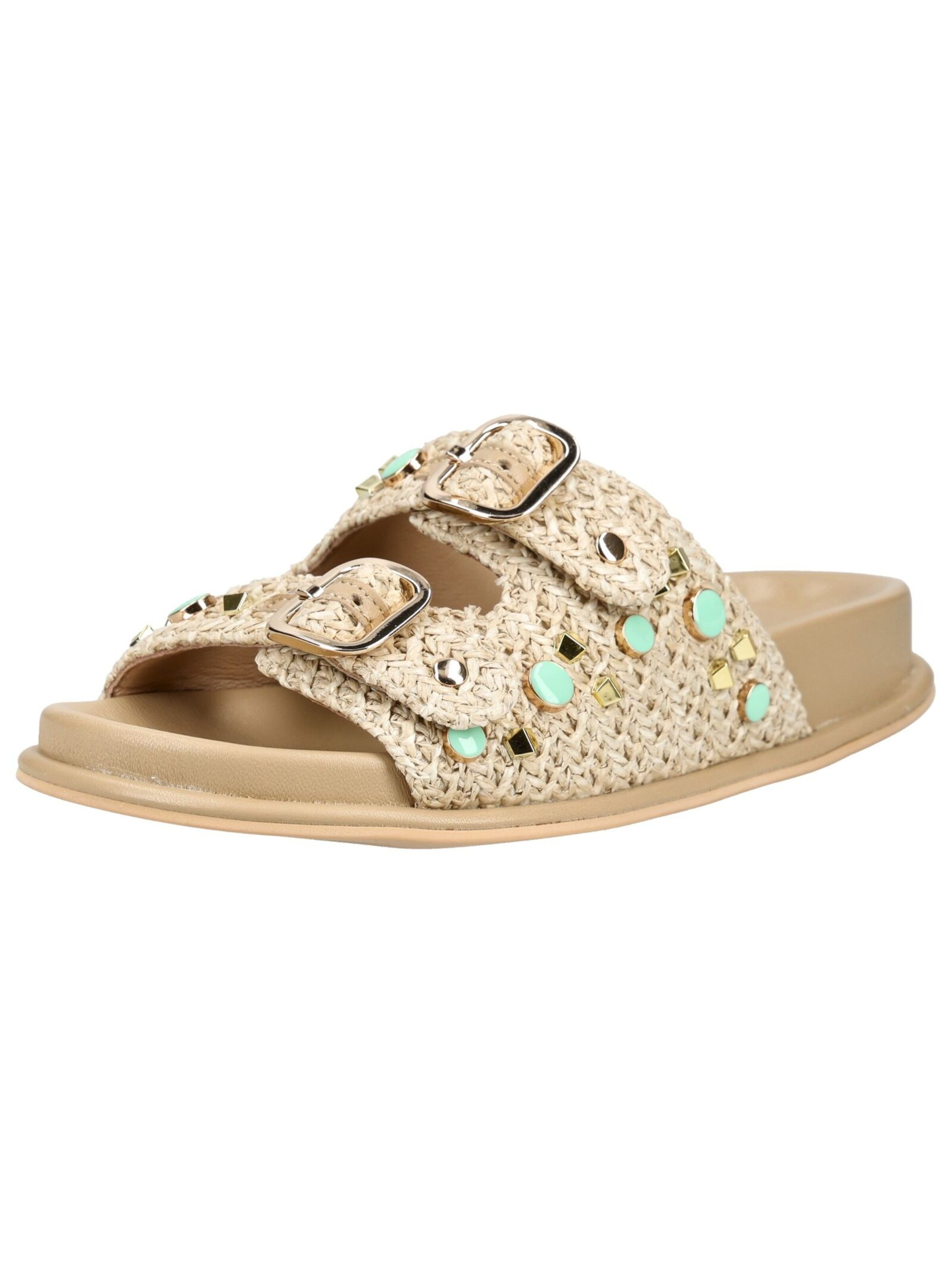 Alma En Pena Pantolette in Beige: Vorderseite