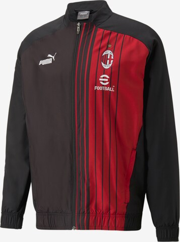 PUMA Athletic Jacket 'A.C. Milan' in Black: front