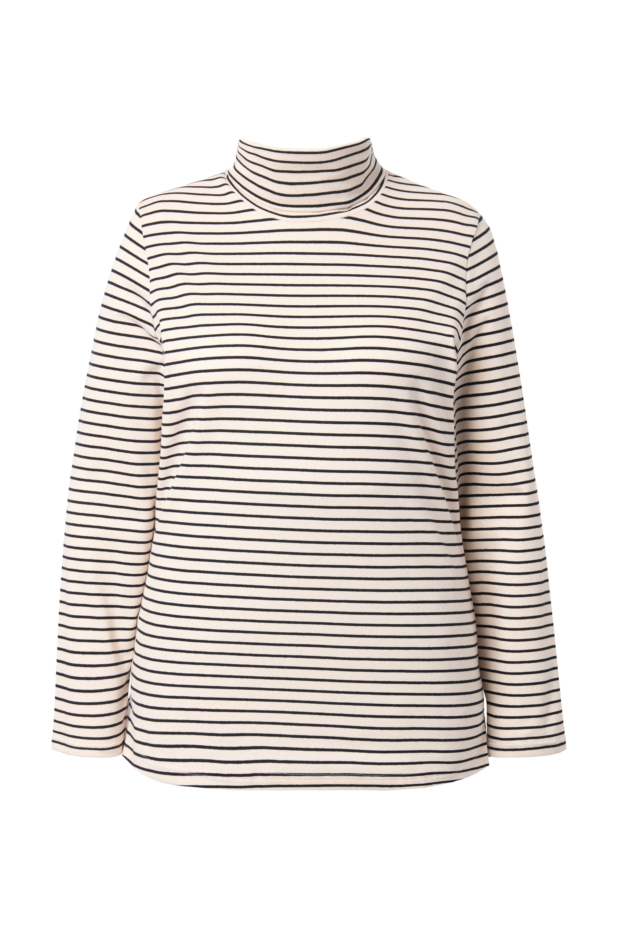 Ulla Popken Shirt in schwarz / wollweiß, Produktansicht