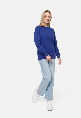 smiler. Sweatshirt dude. in Blau: Vorderseite