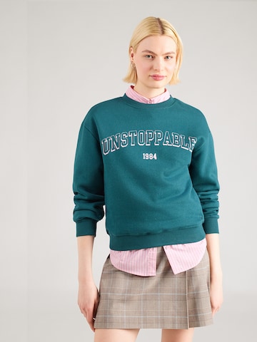 Bluză de molton de la Tally Weijl pe albastru: față