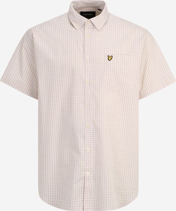 Lyle & Scott Big&Tall Slim fit Overhemd in Beige: voorkant