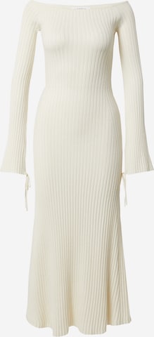 EDITED Knitted dress 'Stefanie' in Beige: front