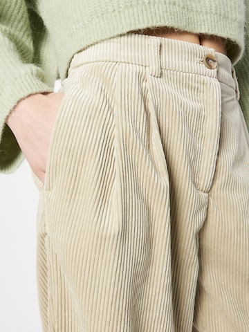 MSCH COPENHAGEN Loose fit Pleat-front trousers in Beige