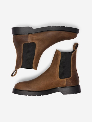 Chelsea Boots 'Tim' SELECTED HOMME en marron