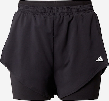 ADIDAS PERFORMANCE Skinny Workout Pants 'Designed For Training 2In1' in Black: front