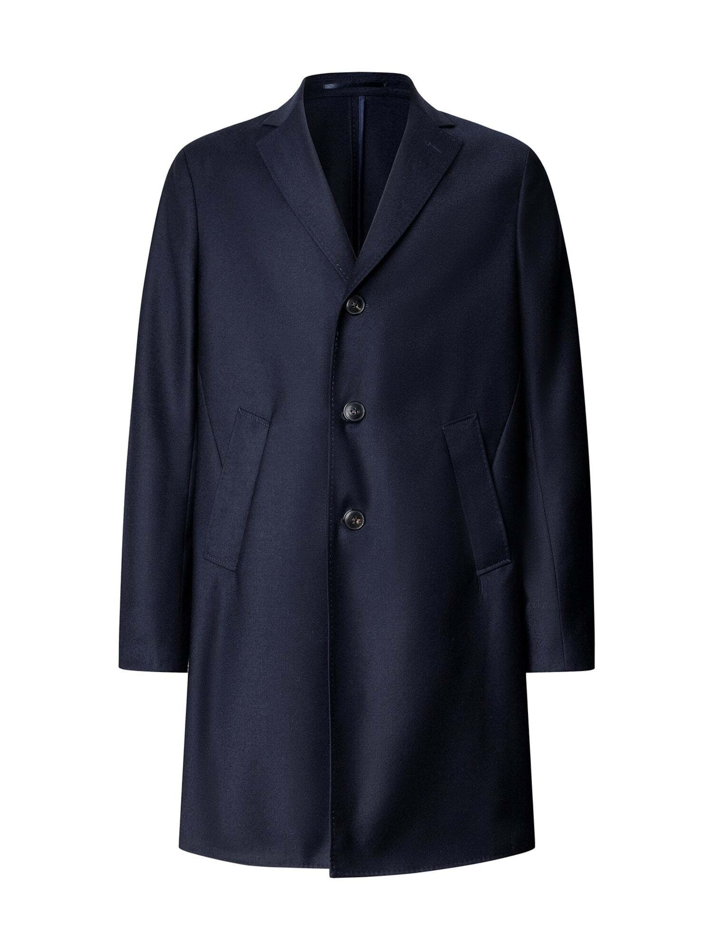 Hackett London Between-Seasons Coat in Blue: front