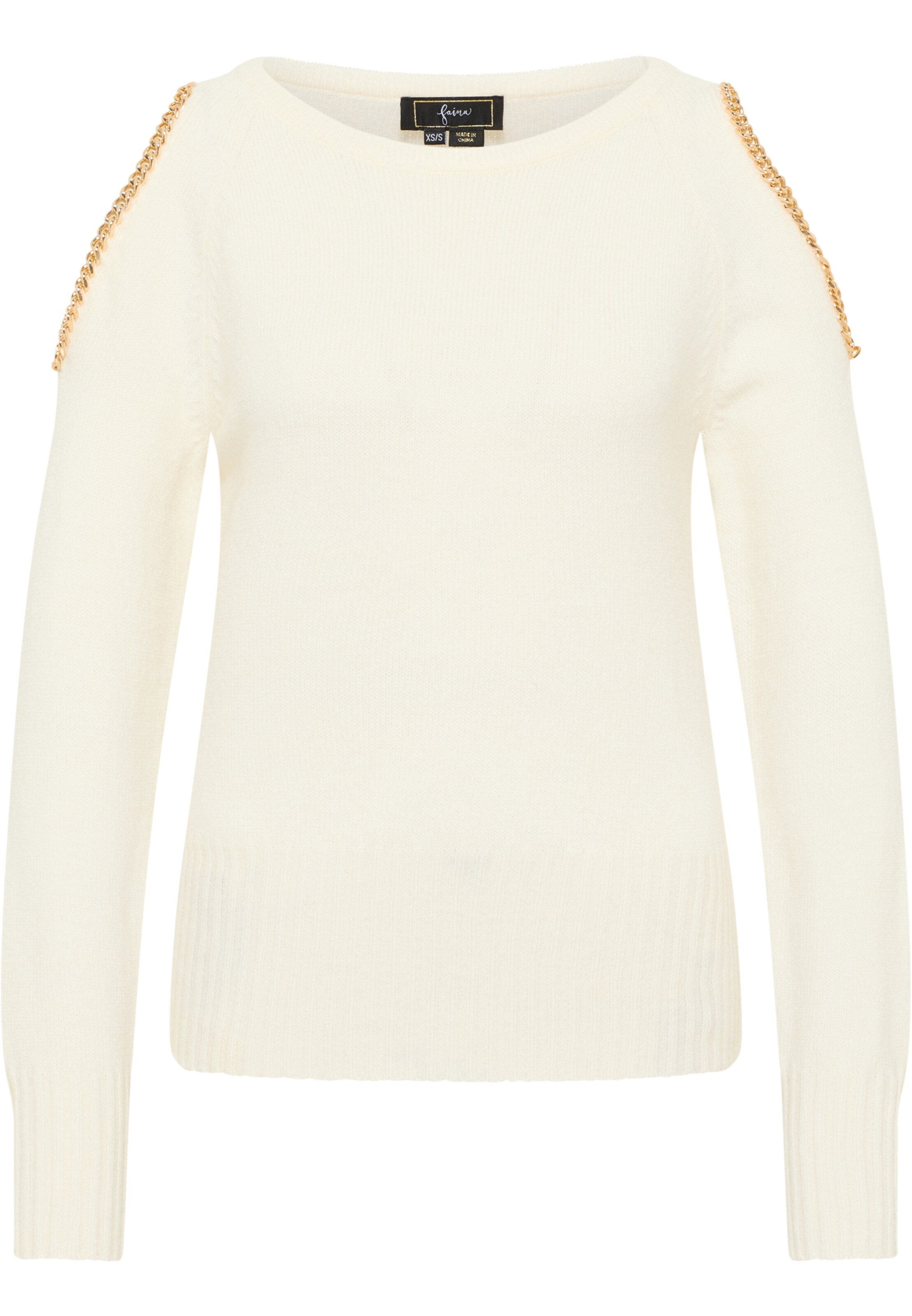 faina Pullover 'Tuxe' in Weiß: Vorderseite