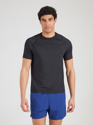 Abercrombie & Fitch Λειτουργικό μπλουζάκι σε μαύρο: μπροστά