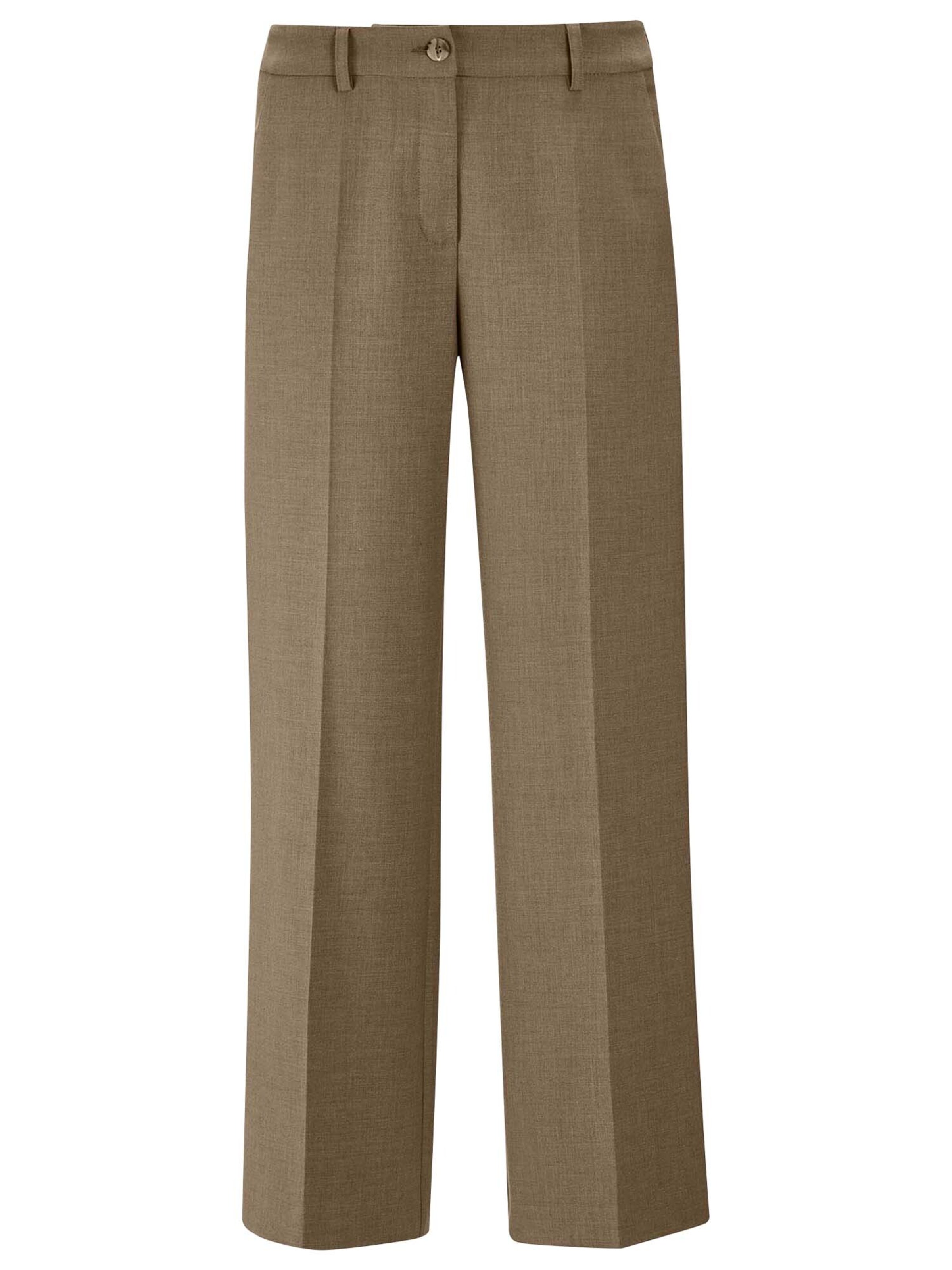 MADELEINE Pantalon à plis en beige foncé, Vue avec produit