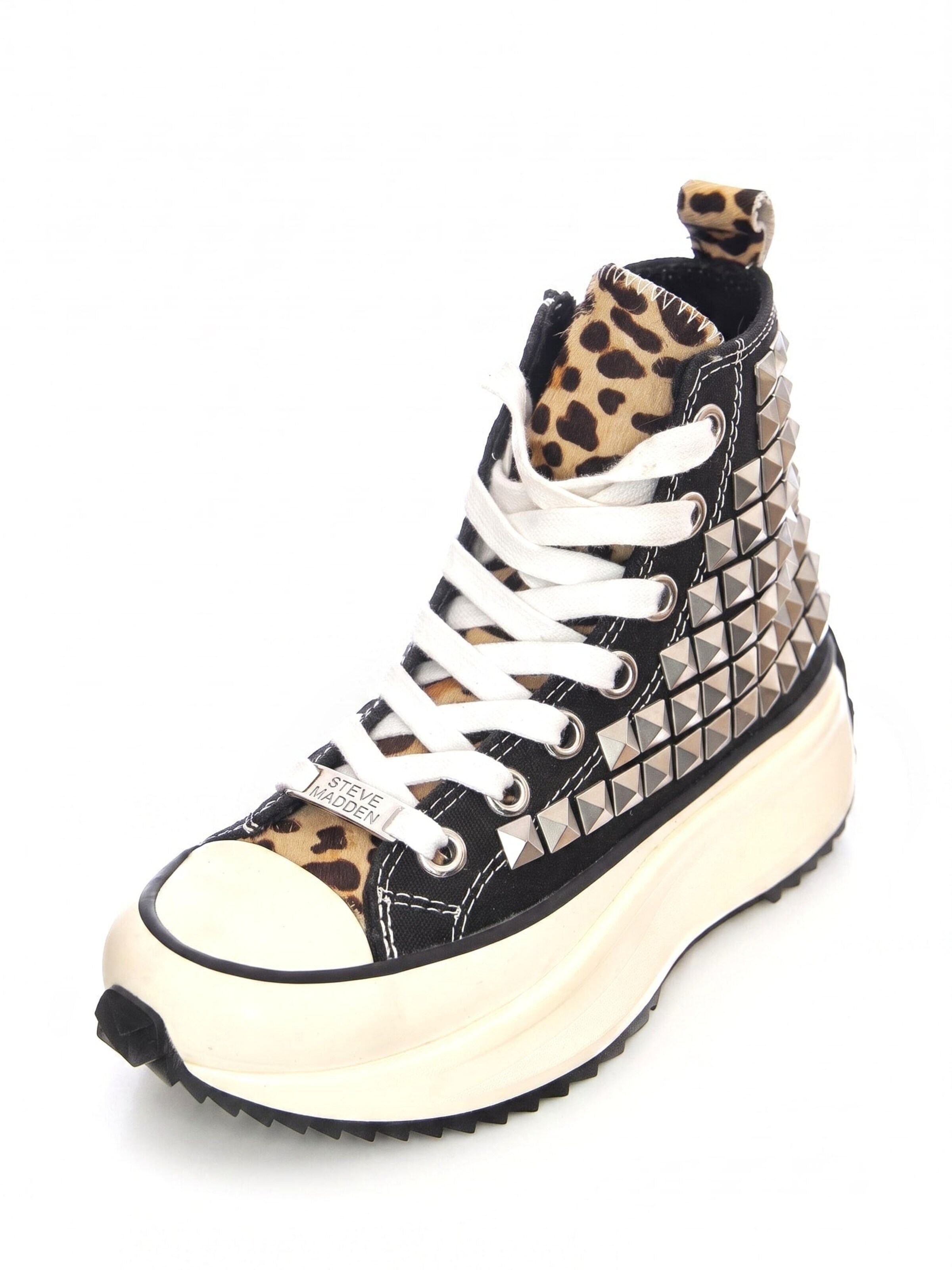STEVE MADDEN Sneakers hoog 'Shark' in Zwart: voorkant