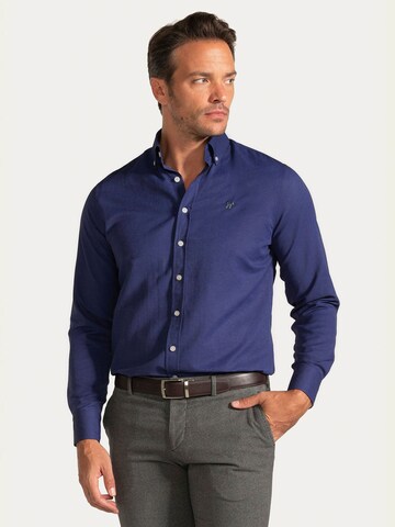 Coupe regular Chemise 'Oxford' Williot en bleu