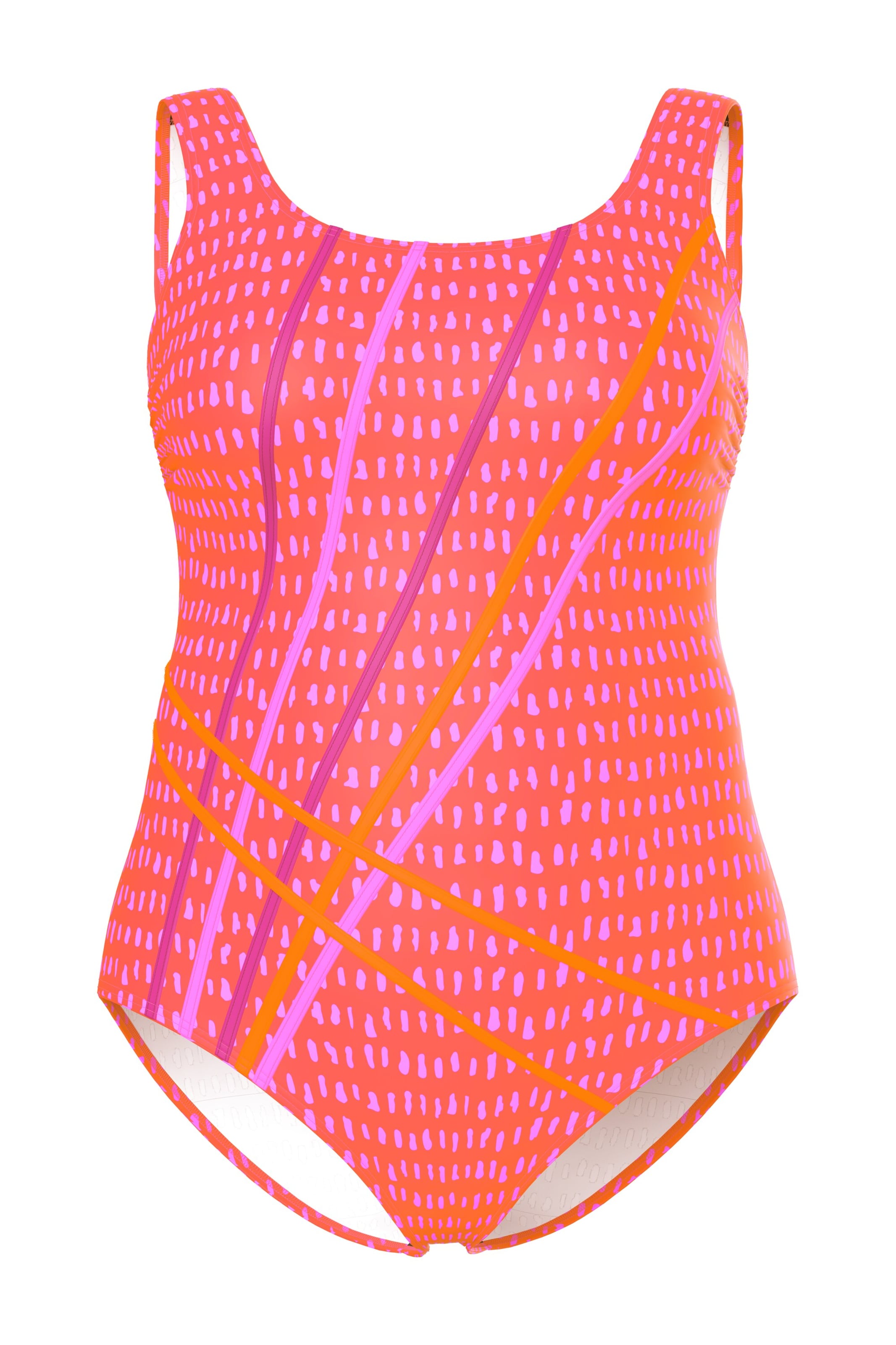 Ulla Popken Badpak in Rood: voorkant