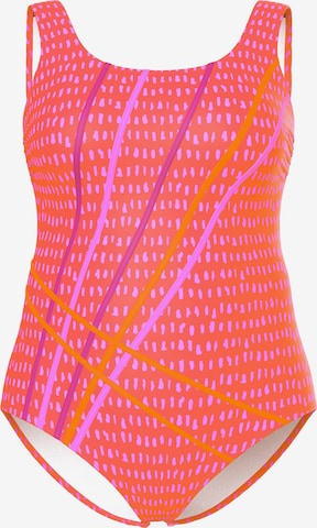 Ulla Popken Badeanzug in Rot: Vorderseite