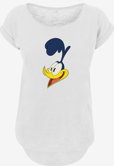 F4NT4STIC Shirt 'Looney Tunes Road Runner Face' in de kleur Blauw / Geel / Oranje / Wit, Productweergave