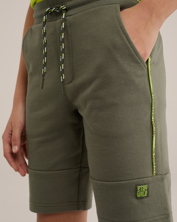 WE FashionSlimfit Hlače - zelena boja