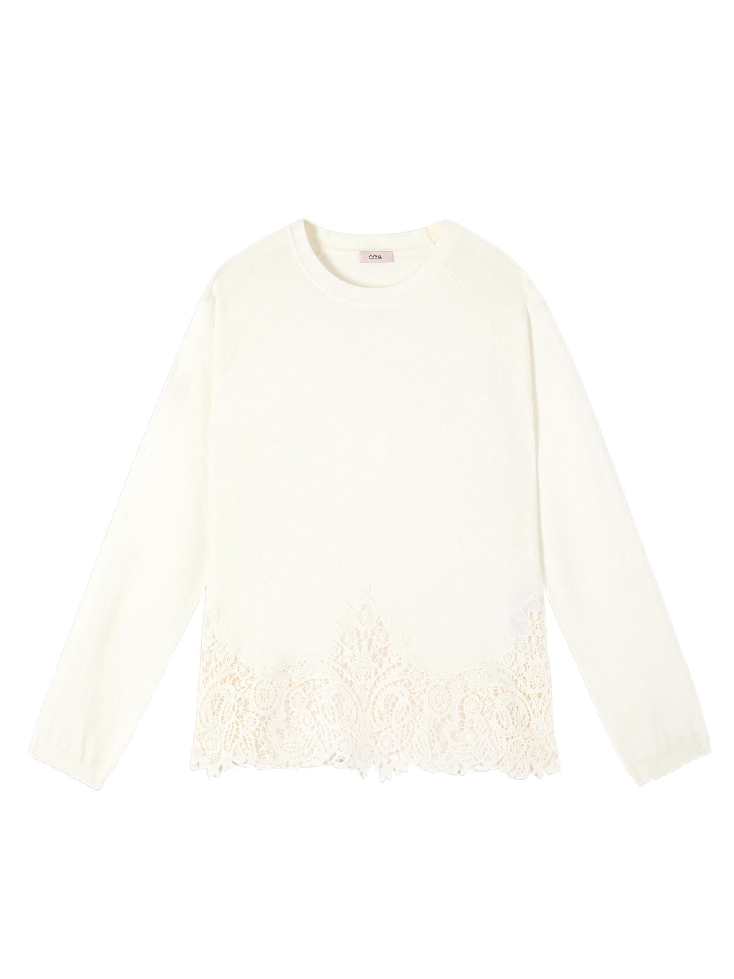 Pullover di oltre in bianco: frontale
