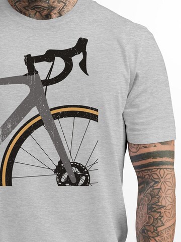 Neverless Shirt 'Rennrad' in Grey