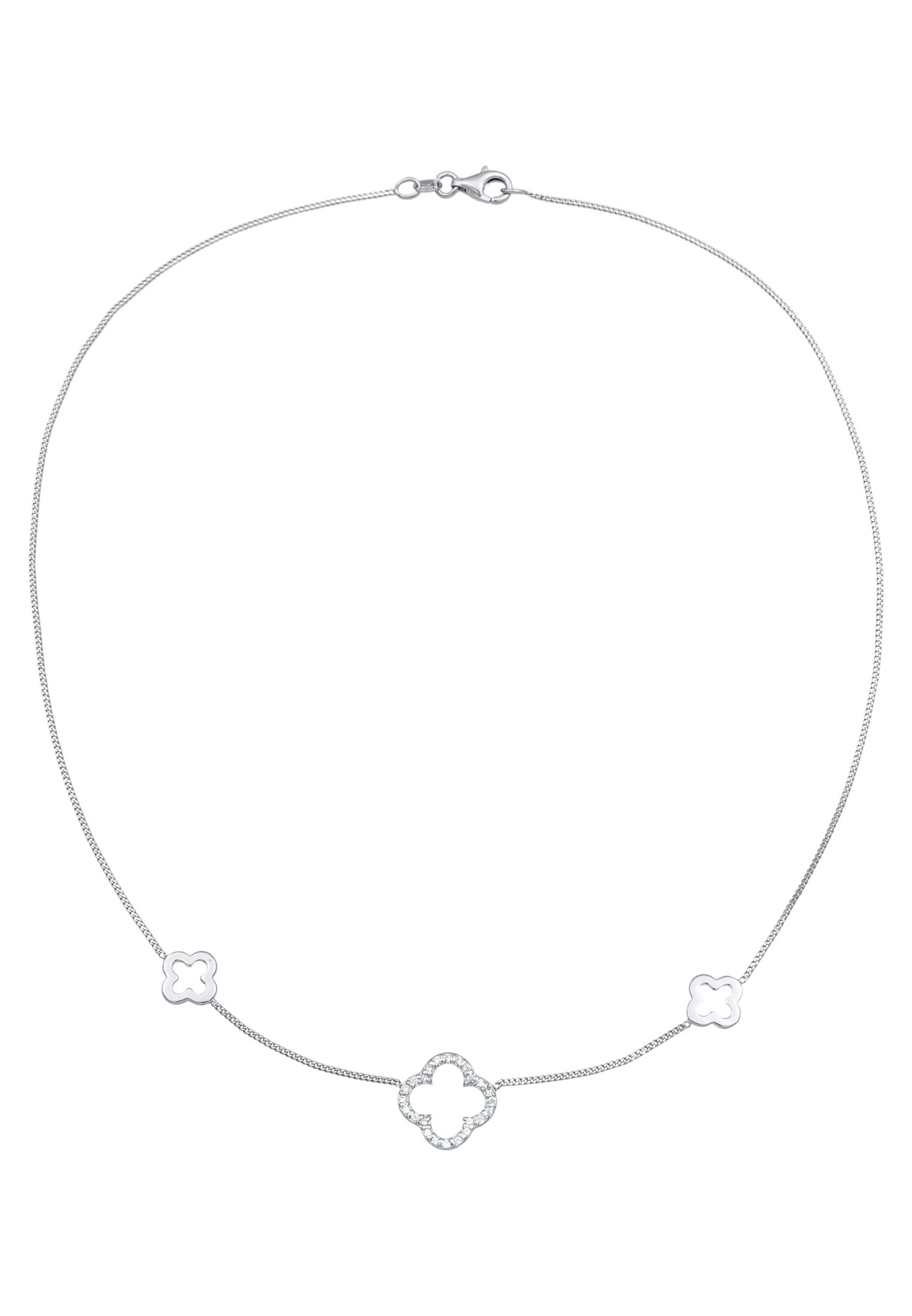 ELLI Necklace 'Kleeblatt' in Silver: front