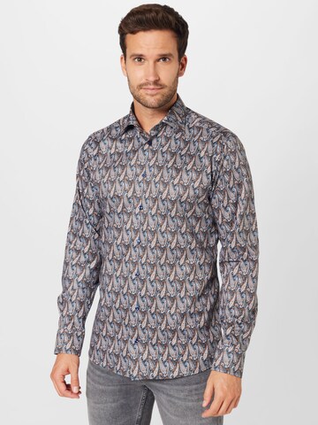 ETON Regular fit Button Up Shirt in Blue: front