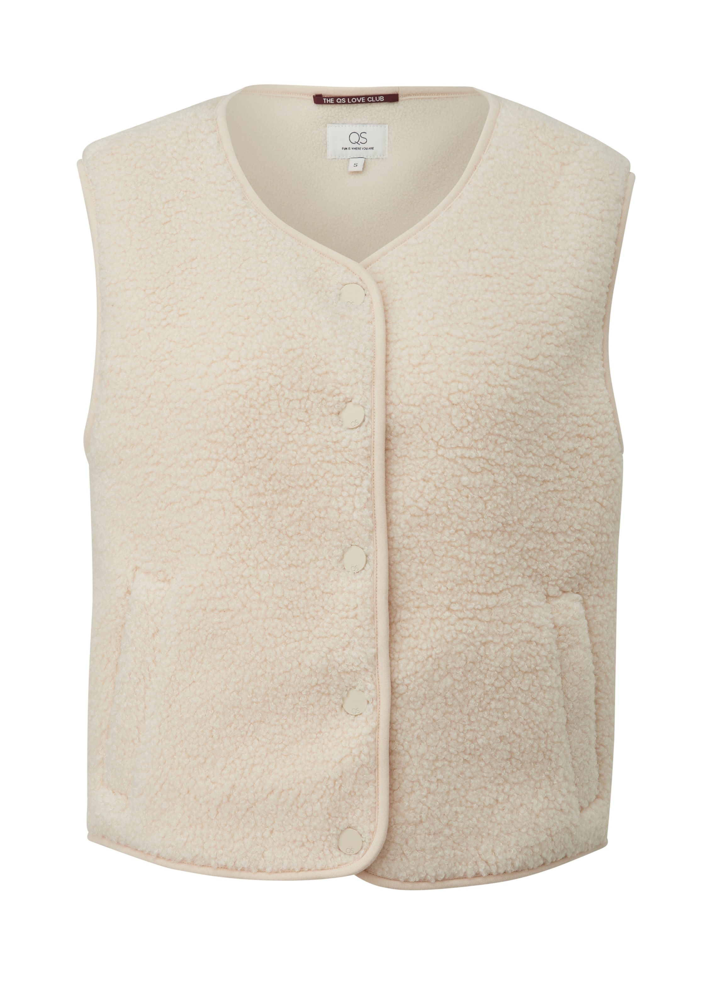 Gilet QS en beige : devant